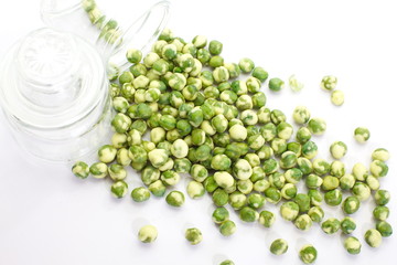 Sticker - green peas isolated on white