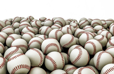 Baseballs pile