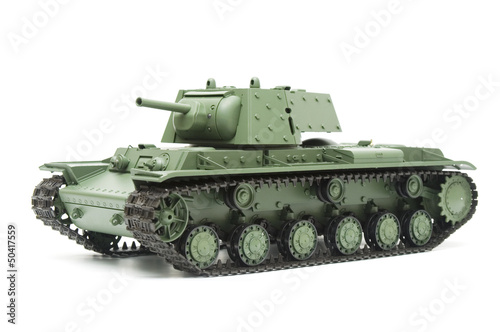 Plakat na papierze fotorealistycznym Rosyjski czołg kv-1 na białym tle