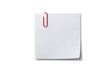 Notizzettel mit roter Büroklammer