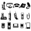 Phone evolution vector icons