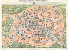 Paris Vintage Map