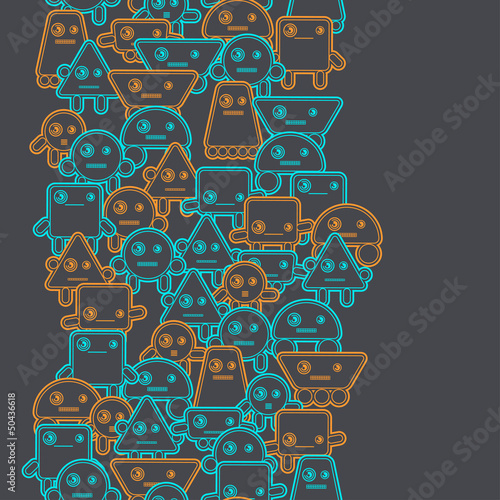Naklejka samoprzylepna Wzór robotów kreskówka.
