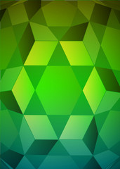 Wall Mural - cubic dimensional green layout vector