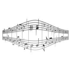 Sticker - Musik Noten Notenschlüssel