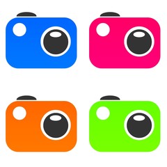 Sticker - Appareils photos de couleurs