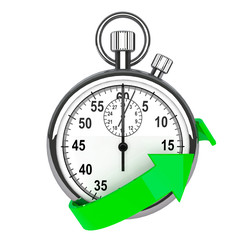 Poster - Stopwatch with green arrow