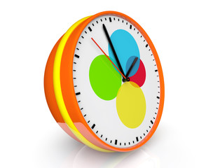 Poster - Abstract color clock