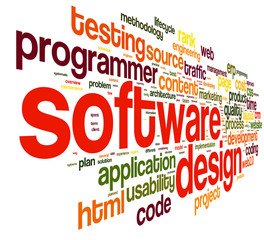 software design concept in tag cloud