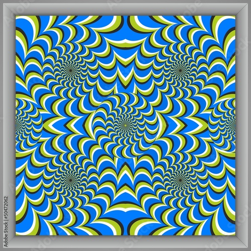 Optical illusion circle squares canvas [cx] Stock Vector | Adobe Stock