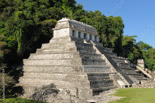 Plakat na papierze fotorealistycznym Ruiny Palenque Maya w Meksyku