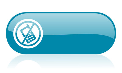 Aufkleber - no phones blue web glossy icon