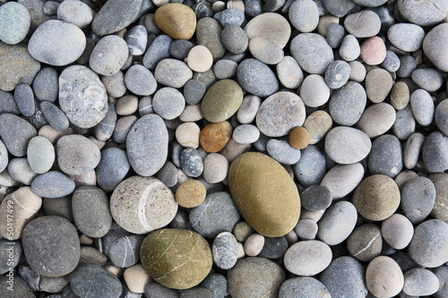 Naklejka - mata magnetyczna na lodówkę background with round peeble stones