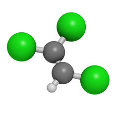 Canvas Print - Trichloroethylene (TCE) pollutant and obsolete anesthetic, molec