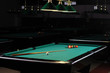 billiard tables in a billiard club