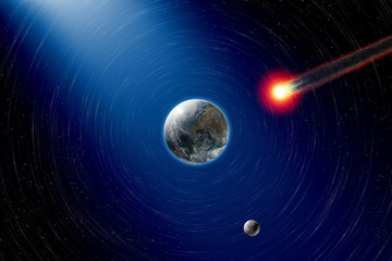 Wall Mural - asteroid impact