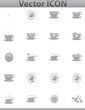 © iKatod - Vector brown coffee icons set. Cup and cafe icon
