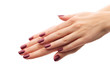 Classic burgundy manicure