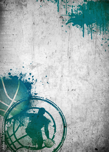 Plakat na zamówienie Basketball and streetball poster or flyer background