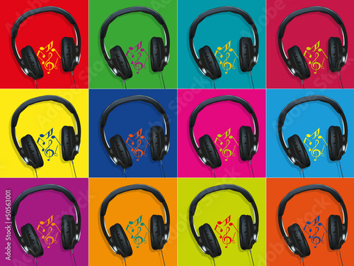 Fotografija  Casque_Audio_Fonds Couleurs