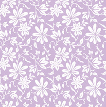 Seamless Purple Floral Background
