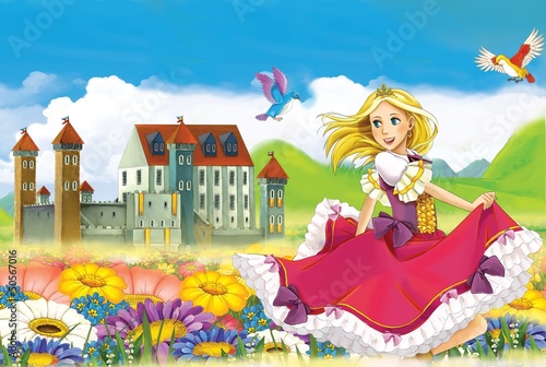 Board z aluminiowym obramowaniem Wróżka - piękna dziewczyna manga - ilustracja