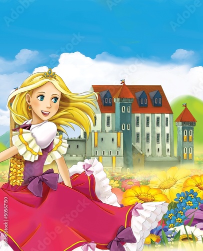 Board z aluminiowym obramowaniem Wróżka - piękna dziewczyna manga - ilustracja