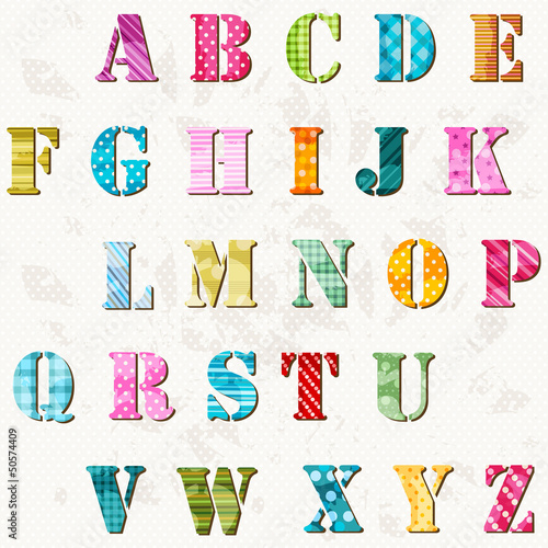 Obraz w ramie textured alphabet