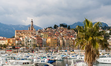 View Of Menton City - French Riviera, France