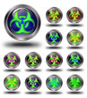 Biohazard glossy icons, crazy colors