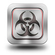 Biohazard aluminum glossy icon