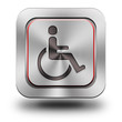 Accessibility aluminum glossy icon