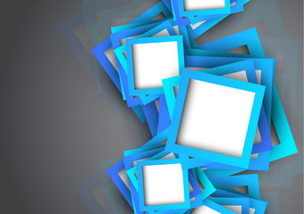 Abstract background with blue squares