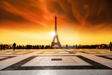 Fototapeta Boho - Torre Eiffel al tramonto