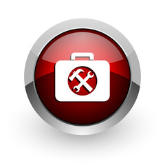 Fototapete - toolkit red circle web glossy icon
