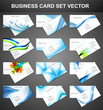 abstract Various 12 Business Card set collection vector