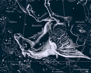 Wall Mural - Constellation vintage map