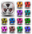 Radioactive aluminum glossy icons, crazy colors