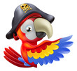 Parrot pirate pointing