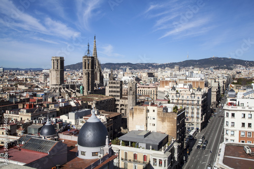 Fotoboard na płycie Wspaniały widok na Barcelonę