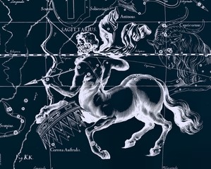 Wall Mural - Constellation vintage map