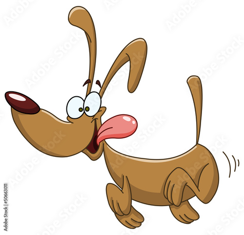 Nowoczesny obraz na płótnie Running dog