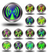 WLAN glossy icons, crazy colors