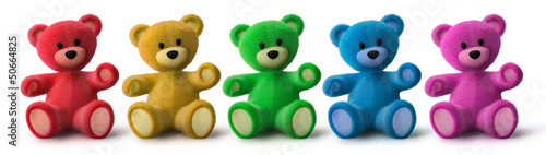 Obraz w ramie 5 bunte Teddys