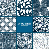 Fototapeta Storczyk - Seamless patterns collection