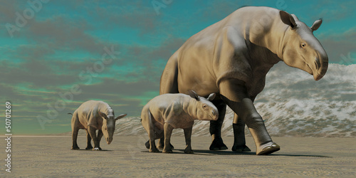 Naklejka samoprzylepna Paraceratherium