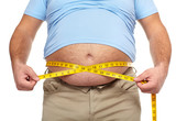 Fototapeta  - Fat man with a big belly.