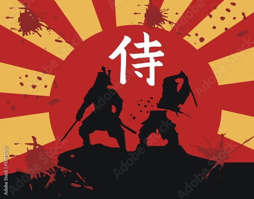 Fotoboard na płycie Samuraj - japonska sztuka walki