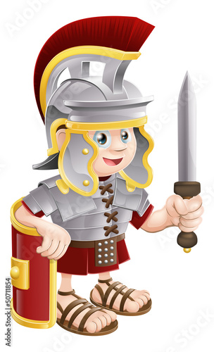 Naklejka ścienna Roman Soldier with Sword
