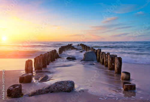 Nowoczesny obraz na płótnie Beautiful Sunset beach